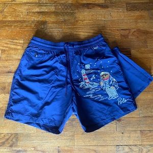 Polo Ralph Lauren Bear Swim Shorts Size Medium NWT